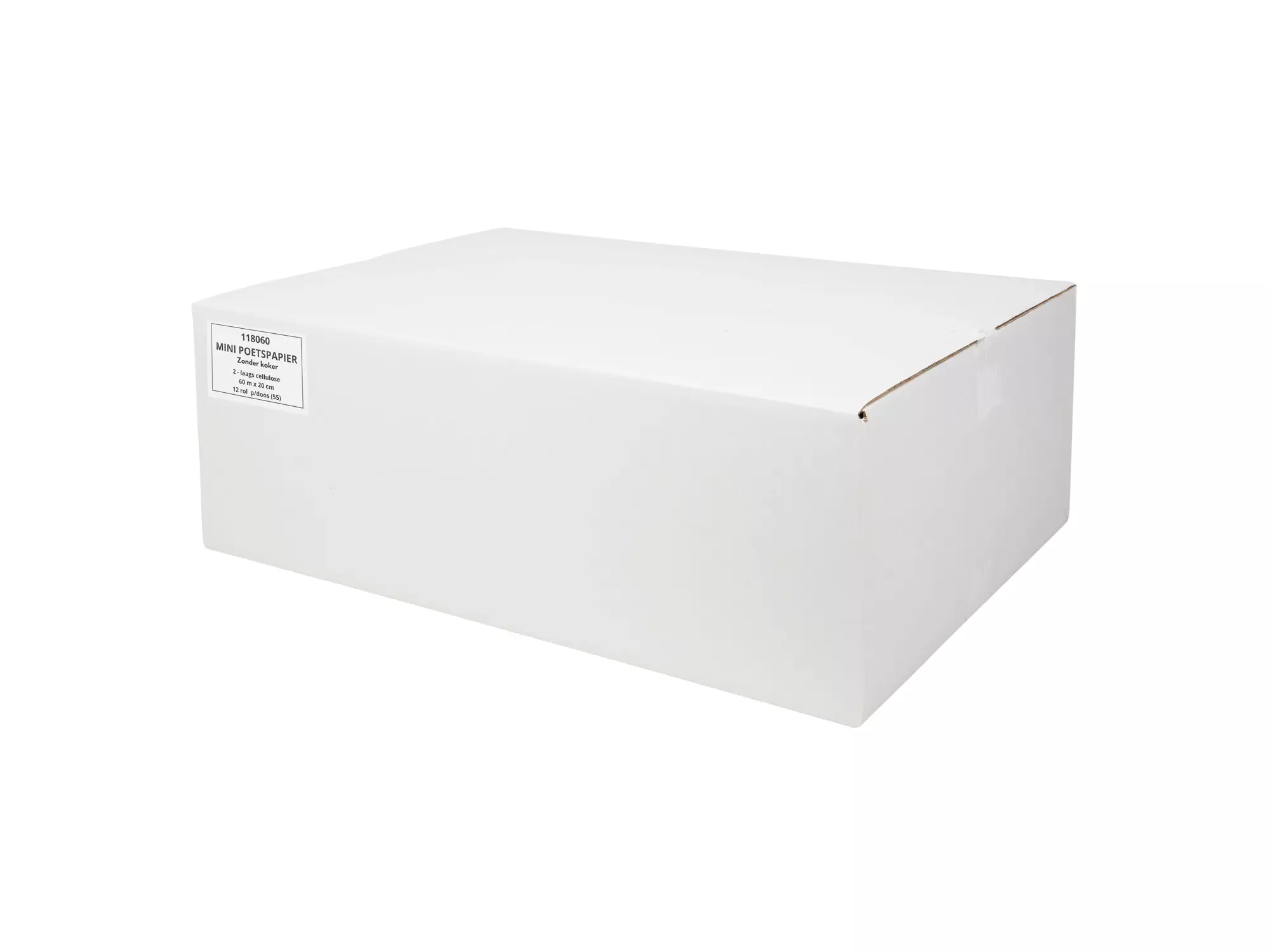 Mini poetspapier coreless cellulose 2-laags 60 meter 12 rol - Afbeelding 2