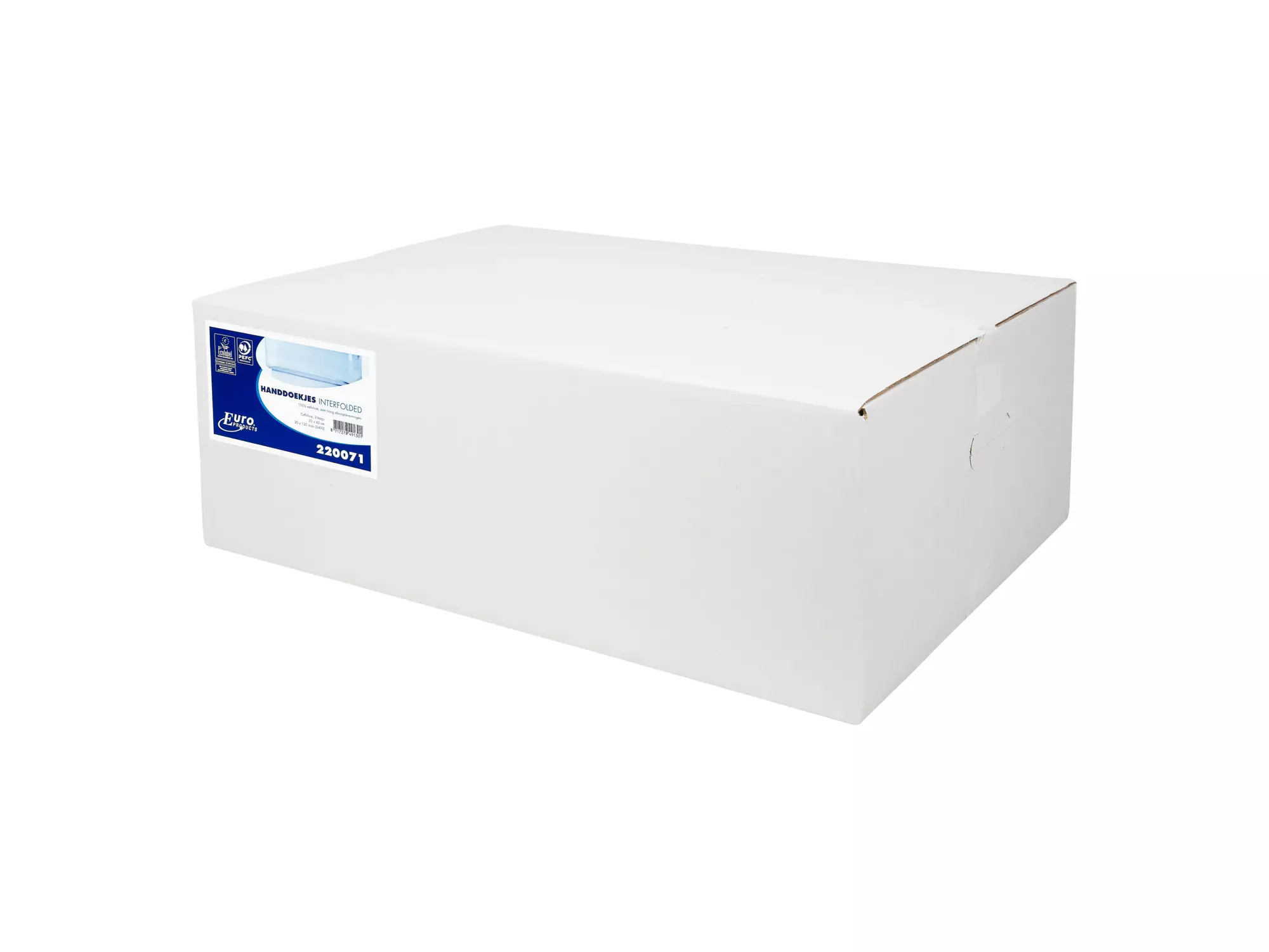 Handdoekpapier interfold cellulose wit 2-laags 42 x 22 cm 20 x 120 sheets - Afbeelding 2