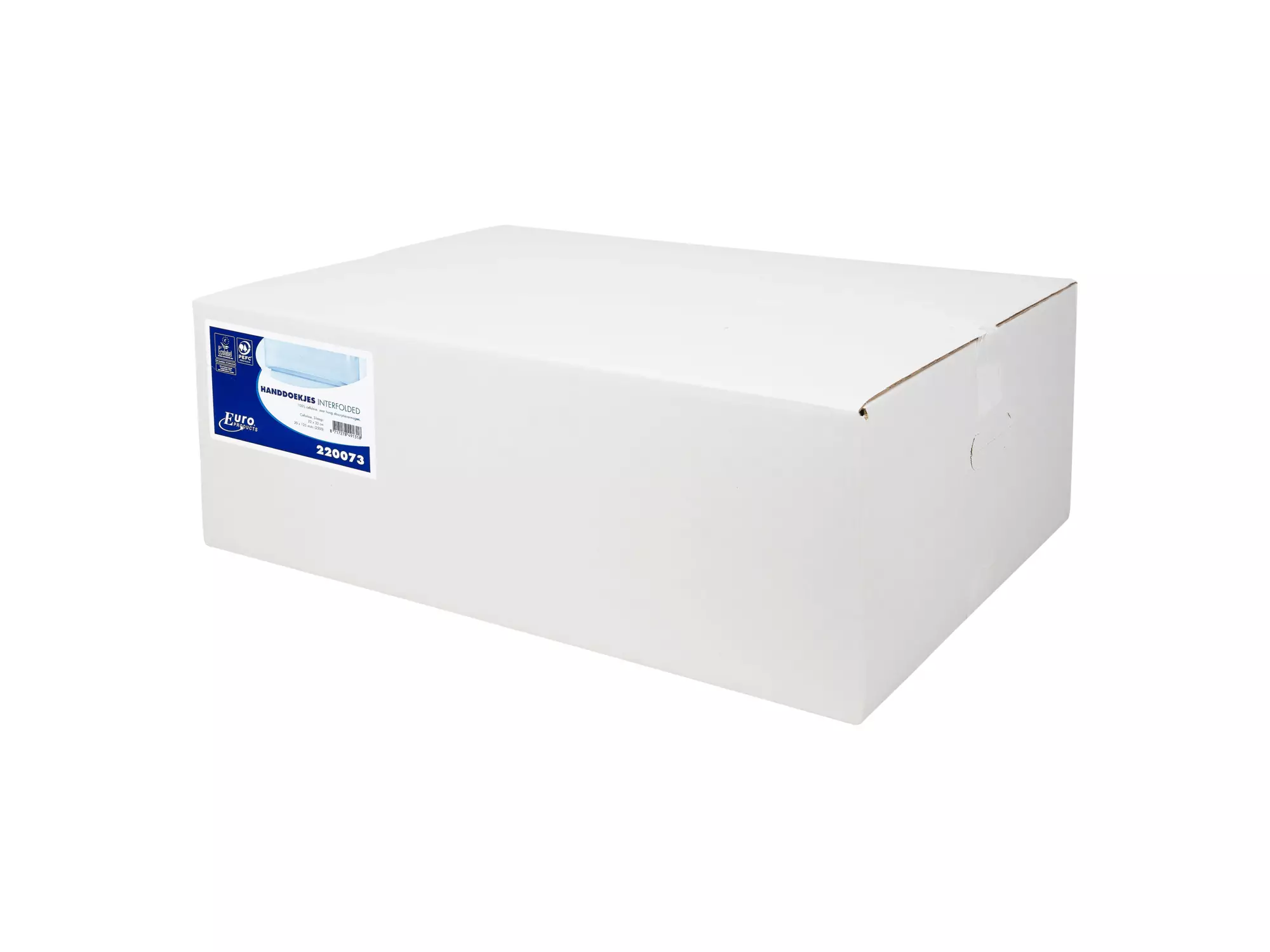 Handdoekpapier interfold cellulose wit 3-laags 32 x 22 cm 20 x 125 sheets - Afbeelding 2