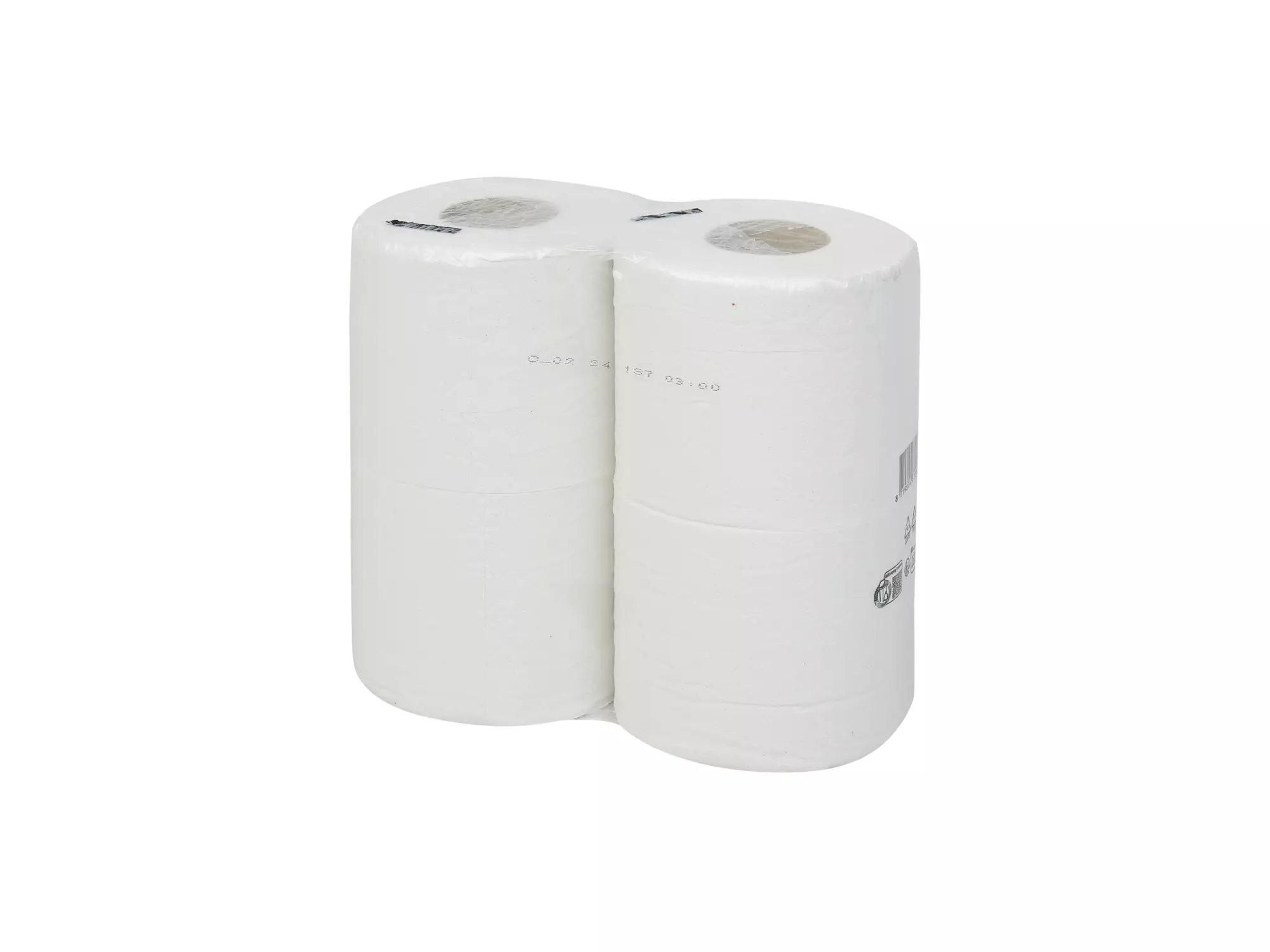 Toiletpapier traditioneel recycled wit 2-laags 400 vel 10 x 4 rol - Afbeelding 3