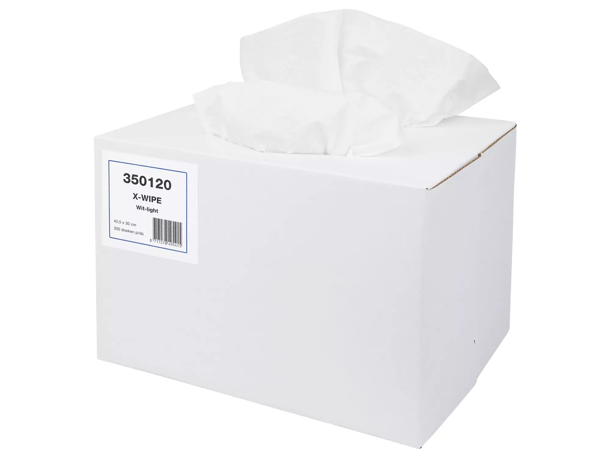 X-wipes wit 42,5 x 30 cm 200 doek in dispenserdoos - Afbeelding 3