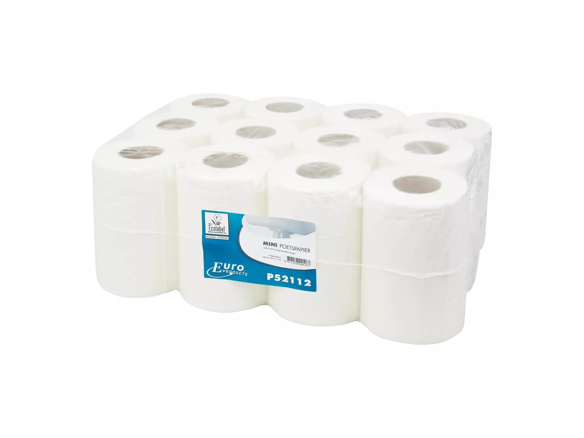 Mini poetspapier cellulose 1-laags 120 meter 12 rol - Afbeelding 2