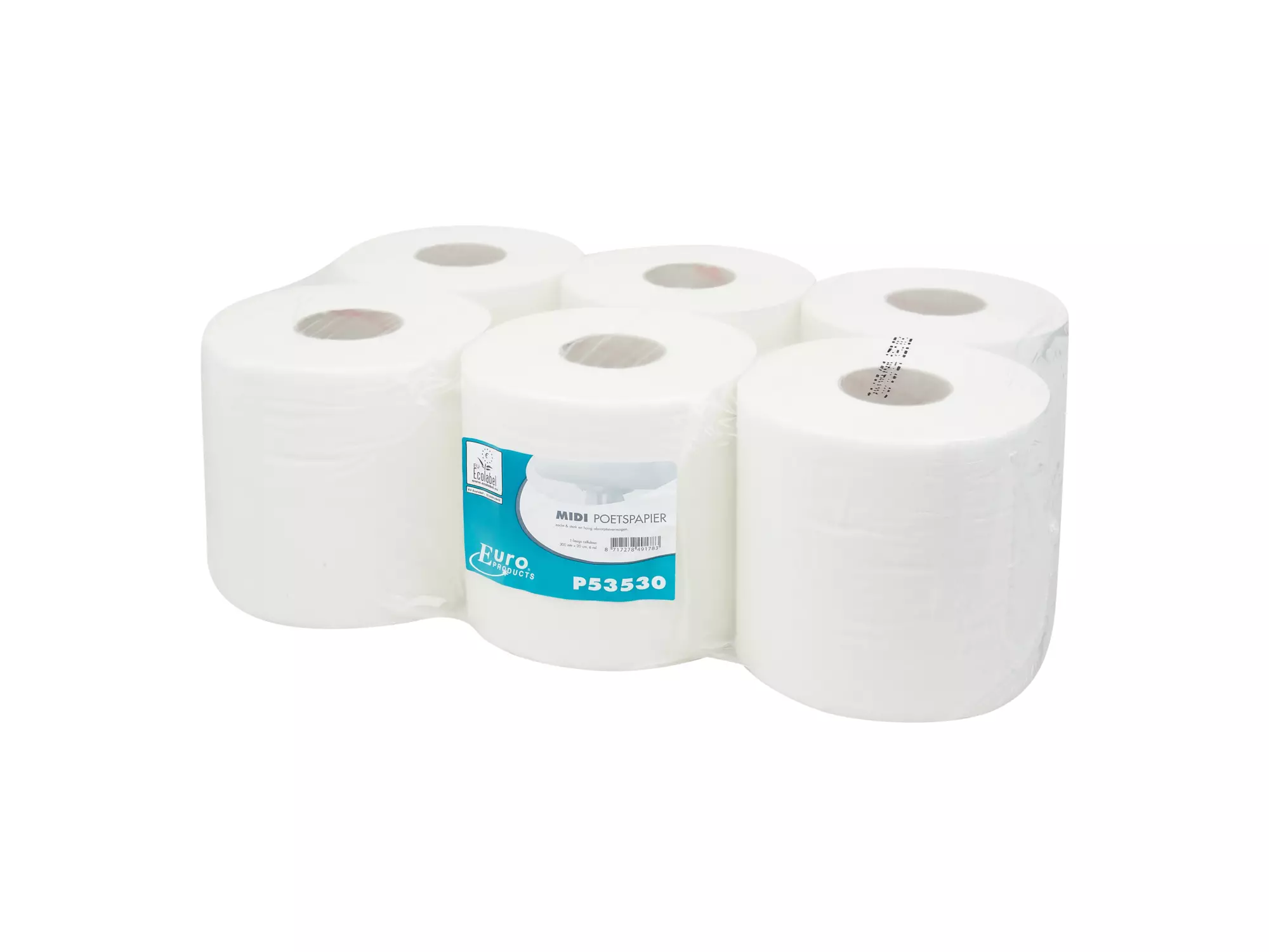 Midi poetspapier cellulose 1-laags 300 meter 6 rol - Afbeelding 2