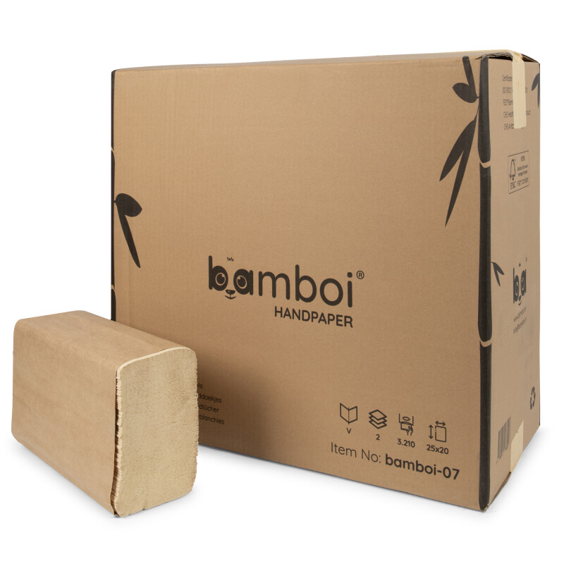 Bamboi® Handdoekjes V-vouw 100% bamboe 2laags - Afbeelding 3